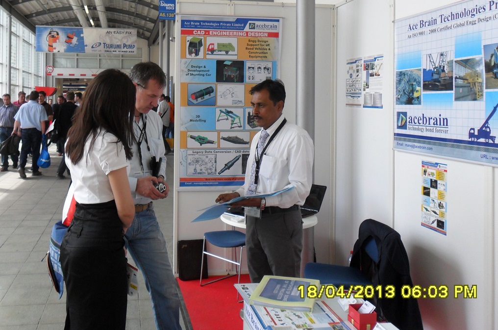 Ace Brain team at Bauma 2013 in Munich, Germany