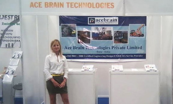 Ace Brain stall at MASZBUD 2012 in Kielce, Poland